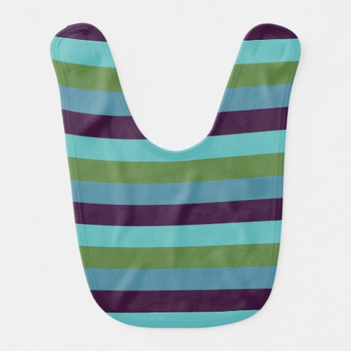 Coastal harmony stripes baby bib