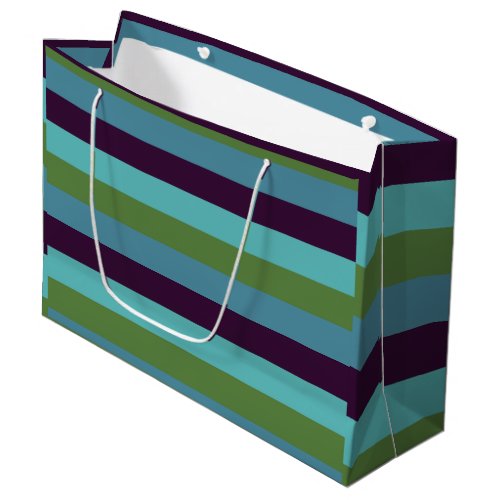 Coastal harmony stripes large gift bag