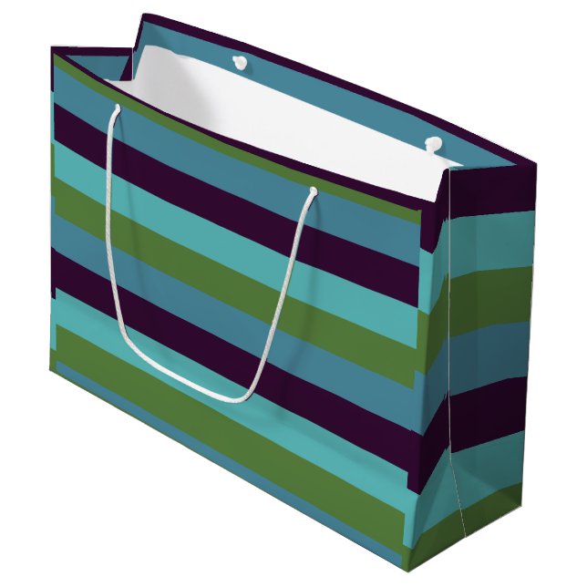 Coastal harmony stripes large gift bag (Front Angled)