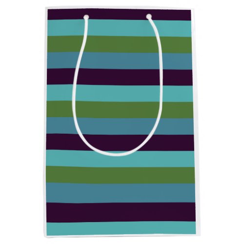 Coastal harmony stripes medium gift bag