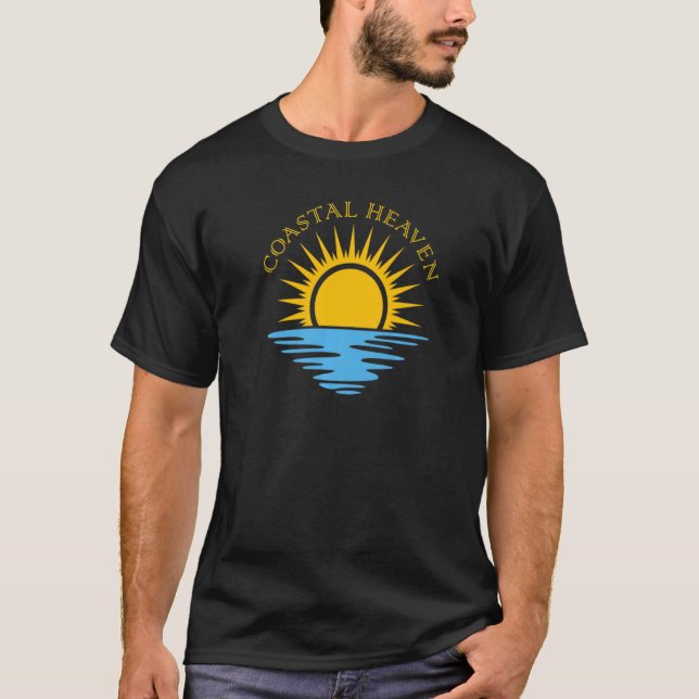 Coastal Heaven Sun Surf Ocean Tropical Oasis Premi T-Shirt (Front)