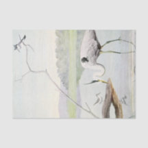 Coastal heron, kingfisher and sandpiper watercolor