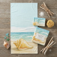 Coastal Home Conch Shell Watercolor
