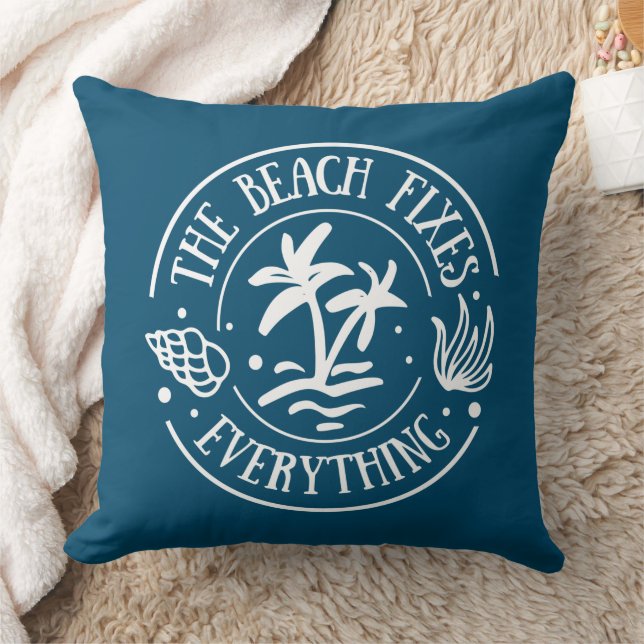 Coastal Home Decor Throw Pillow (Blanket)