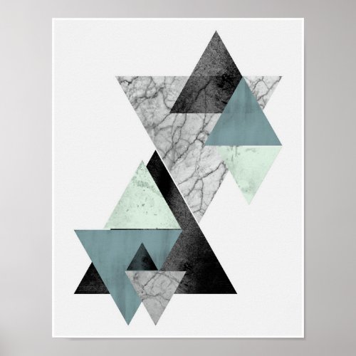 Coastal Hues triangle art print