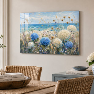 Coastal Hydrangea 36x24 Acrylic Wall Art
