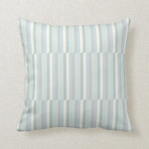 Coastal “Interrupted Stripes” Throw Pillow