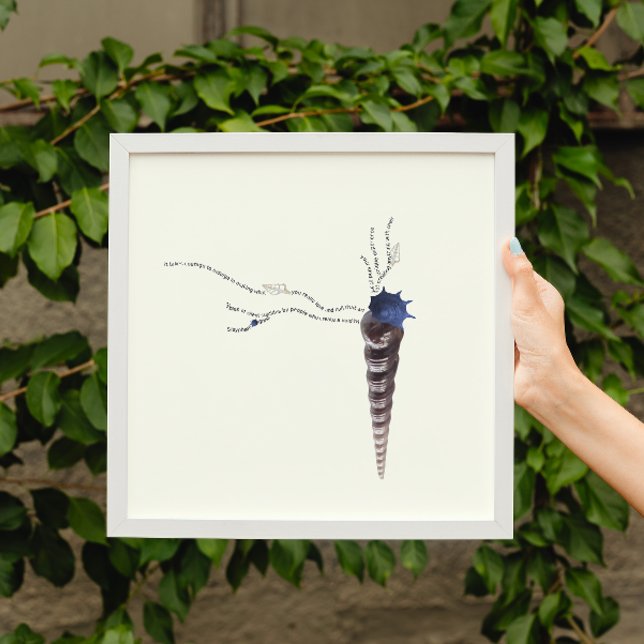 Coastal Japandi floral anniversary friendship poem Metal Print (Creator Uploaded)