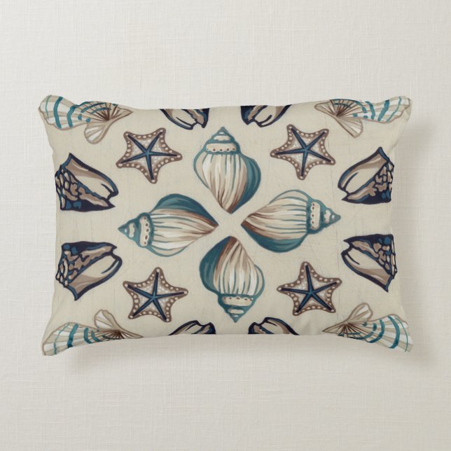 Coastal Kaleidoscope I Decorative Pillow (Front)