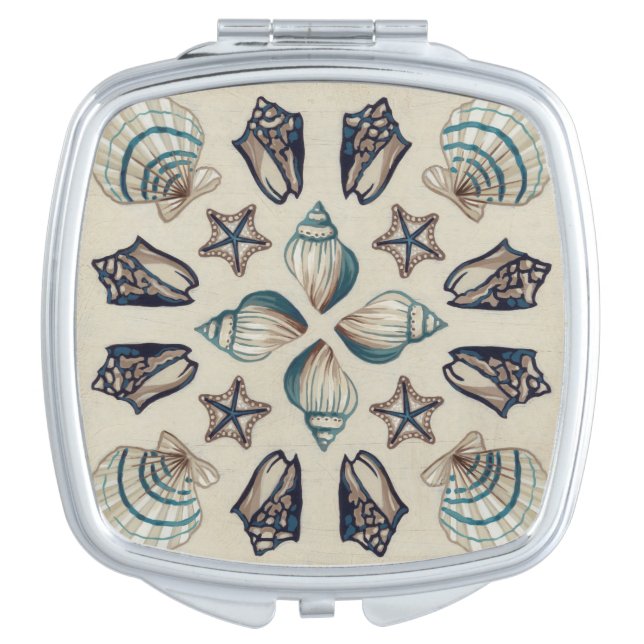 Coastal Kaleidoscope I Makeup Mirror (Front)