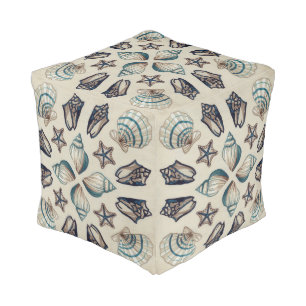 Coastal Kaleidoscope I Pouf