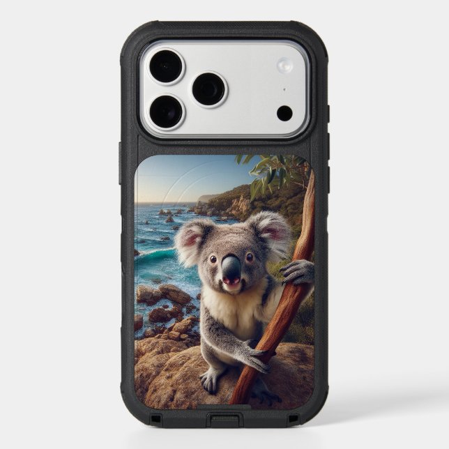 Coastal Koala – Wildlife Illustration Otterbox iPhone Case (Back)