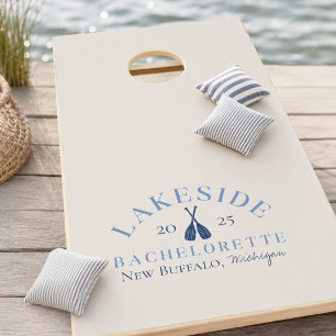 Coastal Lake Bachelorette Cornhole Set