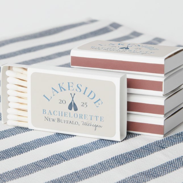 Coastal Lake Bachelorette Matchboxes (Coastal Lake Bachelorette Matchboxes)