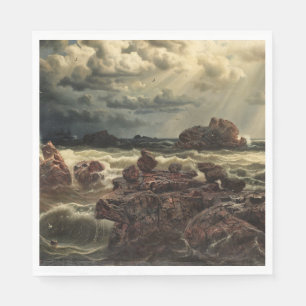 Coastal Landscape with Ships on the Horizon Napkins