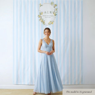 Coastal Lemon Wedding Backdrop Photo Booth
