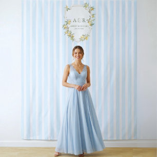 Coastal Lemon Wedding Backdrop Photo Booth