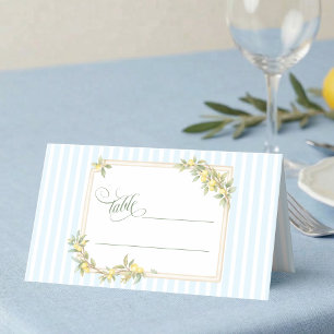 Coastal Lemon Wedding Place Card