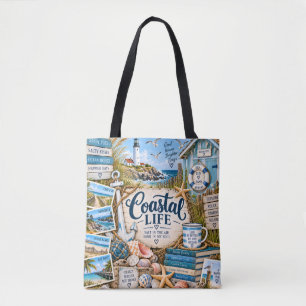 Coastal Life Beach Tote Bag