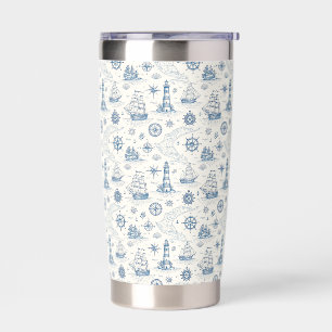 Coastal Life Oceans Blue Insulated Tumbler