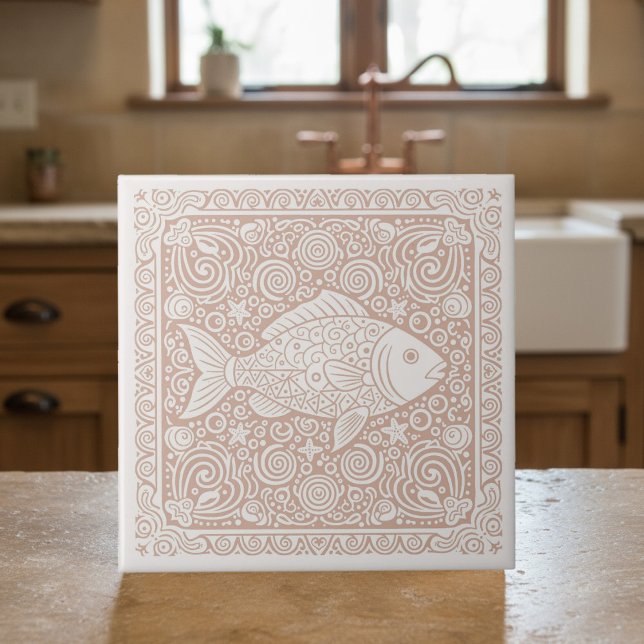 Coastal Life Series Fish Coral D1208 Ceramic Tile (Creator Uploaded)