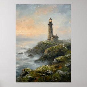Coastal Lighthouse Artwork Poster