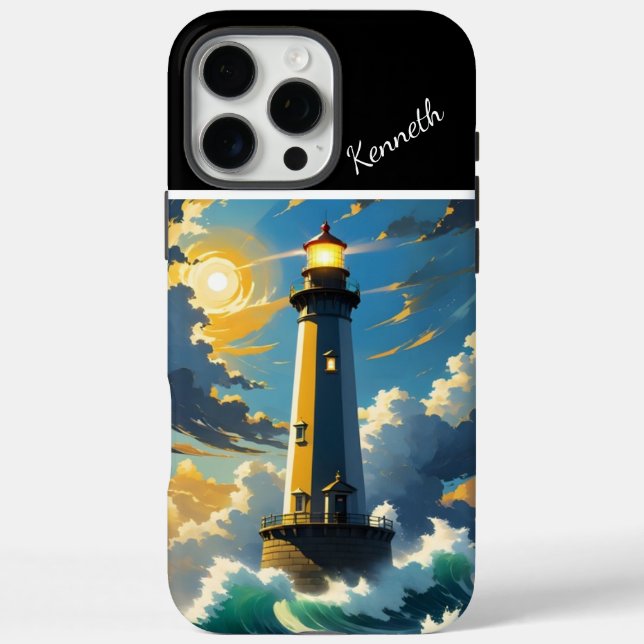 Coastal Lighthouse at Sunset Case-Mate iPhone Case (Back)