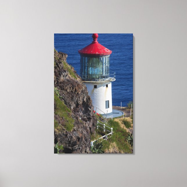 Coastal lighthouse, Hawaii Canvas Print (Front)