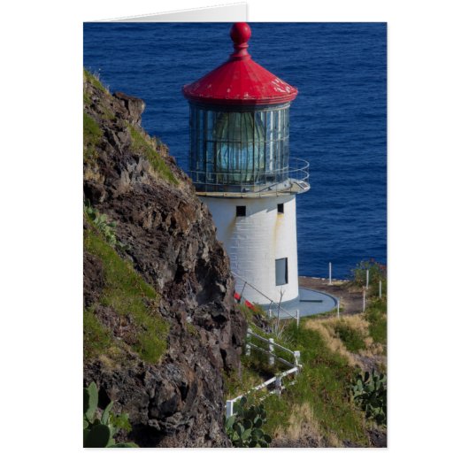 Coastal lighthouse, Hawaii Cards (Front)
