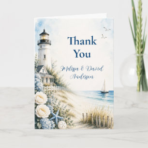 Coastal Lighthouse Housewarming Thank You Card