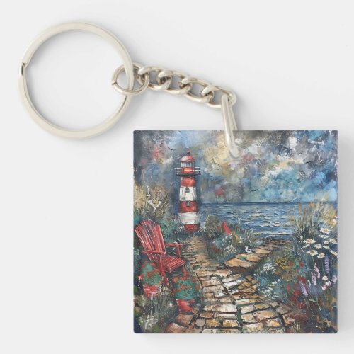 Coastal Lighthouse Keychain
