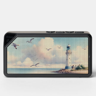 Coastal Lighthouse Seagulls Pastel Sky Serenity Bluetooth Speaker