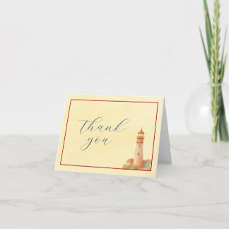 Coastal Lighthouse Thank You Card