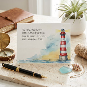 Coastal Lighthouse Verse Postcard
