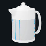 Coastal Linen TeaPot<br><div class="desc">Size: Medium Tea time will never be the same again with a custom tea pot from Zazzle. Made of bright white porcelain, this tea pot looks amazing . Dishwasher and microwave safe, this tea pot is ready to add a touch of custom flair to your home. Great for tea with...</div>