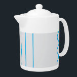 Coastal Linen TeaPot<br><div class="desc">Size: Medium Tea time will never be the same again with a custom tea pot from Zazzle. Made of bright white porcelain, this tea pot looks amazing . Dishwasher and microwave safe, this tea pot is ready to add a touch of custom flair to your home. Great for tea with...</div>