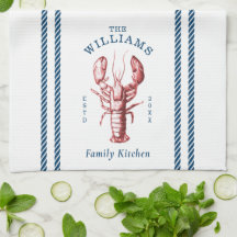 Coastal Lobster Beach House Family Name