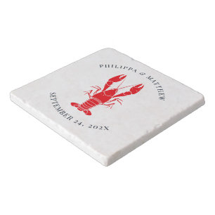 Coastal Lobster Boil Beach Wedding Custom Trivet