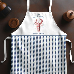 Coastal Lobster Navy Nautical Apron