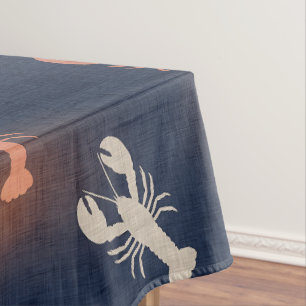 Coastal Lobster Pattern – Nautical Seafood Summer Tablecloth