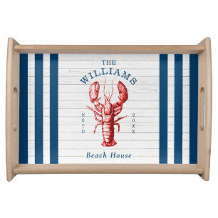 Coastal Lobster Seaside Serving Tray