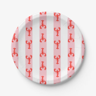 Coastal Lobster Summer Nautical Invitation Paper Plates