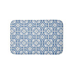 Coastal Lotus Tile Pattern - The White Lotus Bath Mat