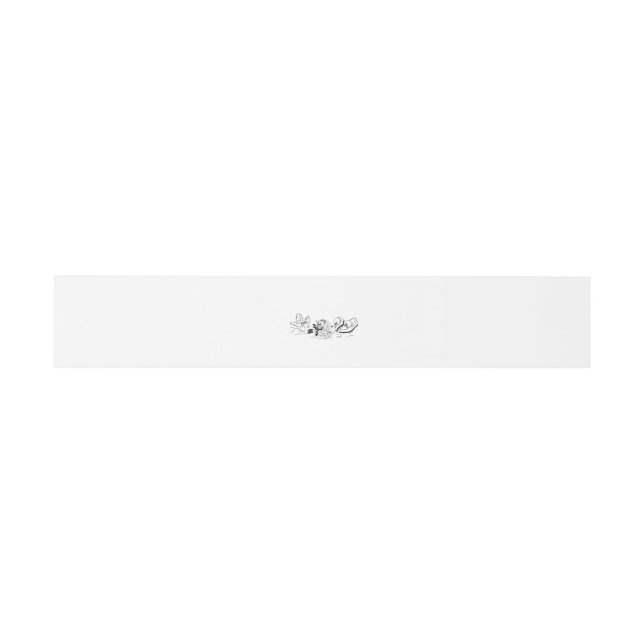 Coastal Love Sandy Beach Minimal Line Art Wedding  Invitation Belly Band (Flat)