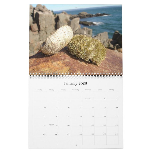 Coastal Maine Calendar (Jan 2026)