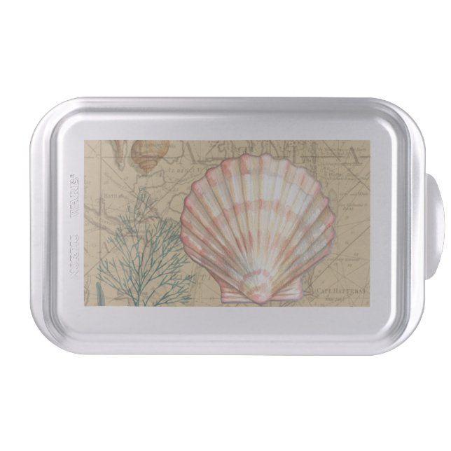 Coastal Map Collage Cake Pan (Front)