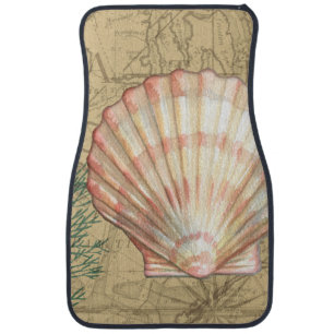 Coastal Map Collage Car Mat