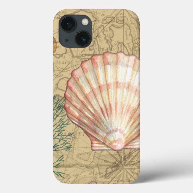 Coastal Map Collage Case-Mate iPhone Case (Back)