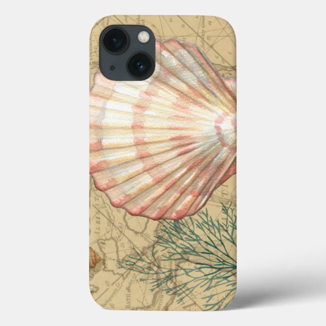 Coastal Map Collage Case-Mate iPhone Case (Back)