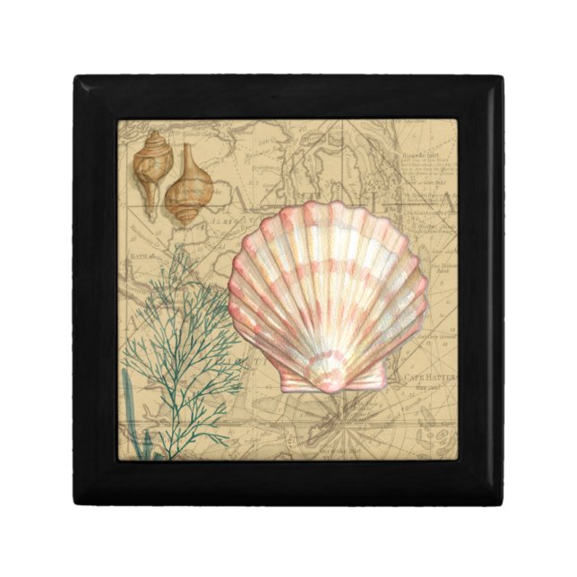 Coastal Map Collage Gift Box (Front)